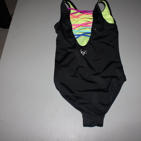 Black 1 pcs Justice Swimsuit Size 8 - Picture 4 of 9